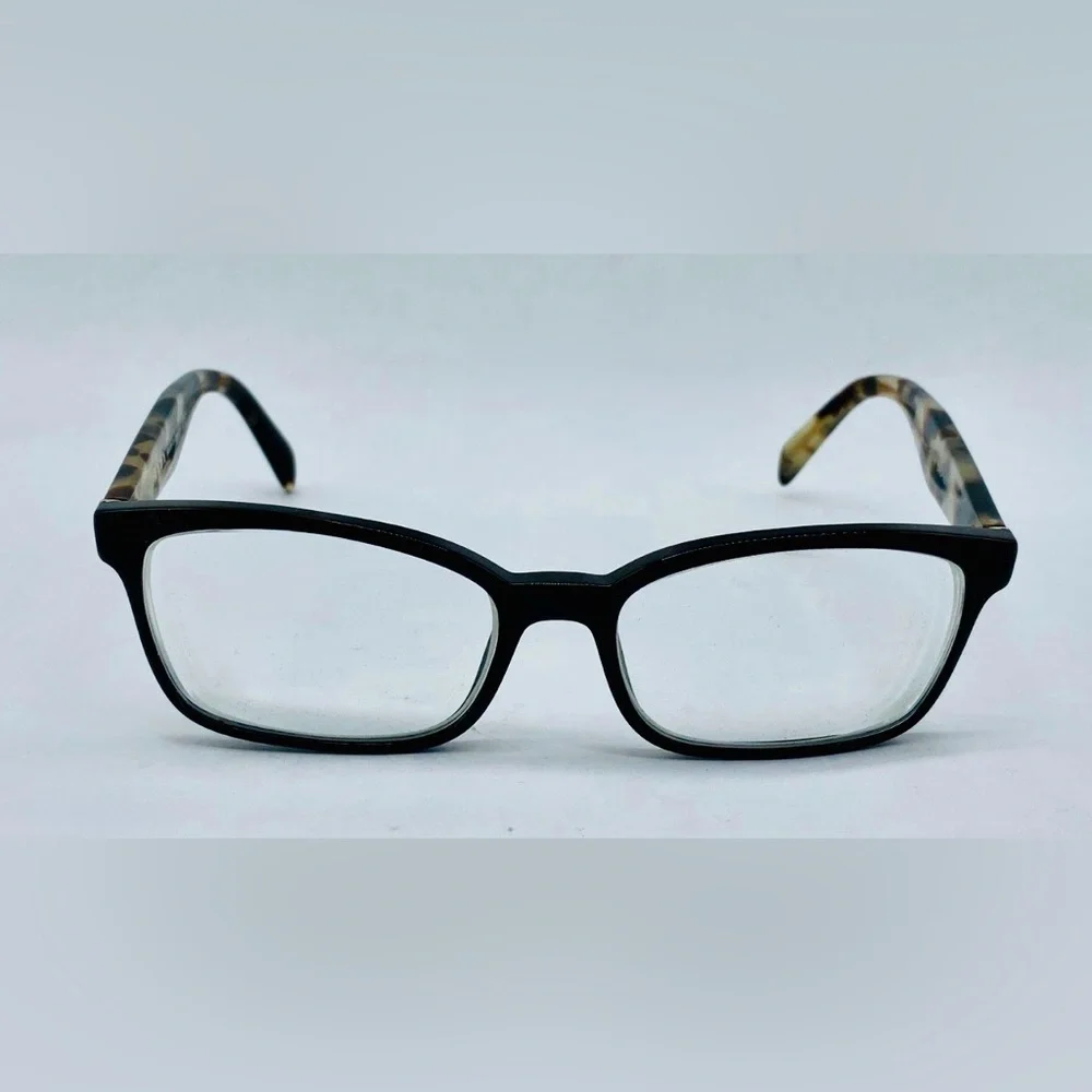 Authentic Prada VPR 18T Eyeglasses Black Havana Tortoise w/ Case Certified